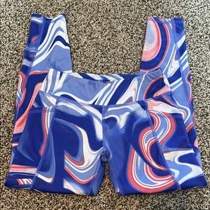 Athletic Works Kids Leggings - Blue and Red Swirl
